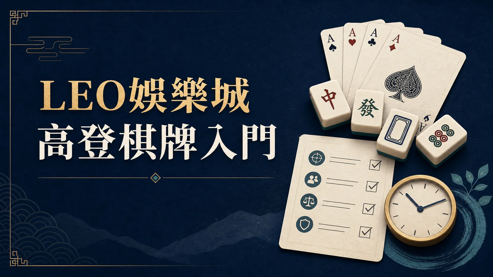 LEO娛樂城高登棋牌入門：以規則、選房與預算原則為主的資訊封面